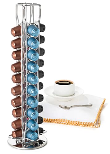 Capsule Spinning Carousel Holder I 360 Degree Rotatable Coffee Capsules Holder Rack I Solid Base