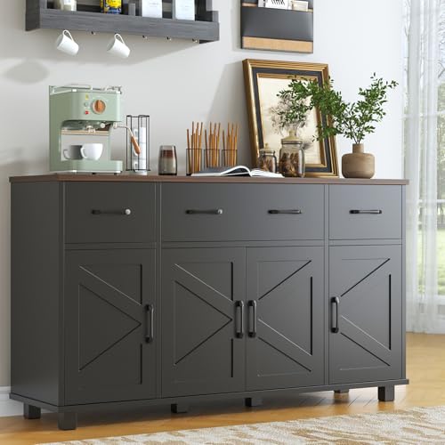 55" Sideboard Buffet Cabinet with Storage