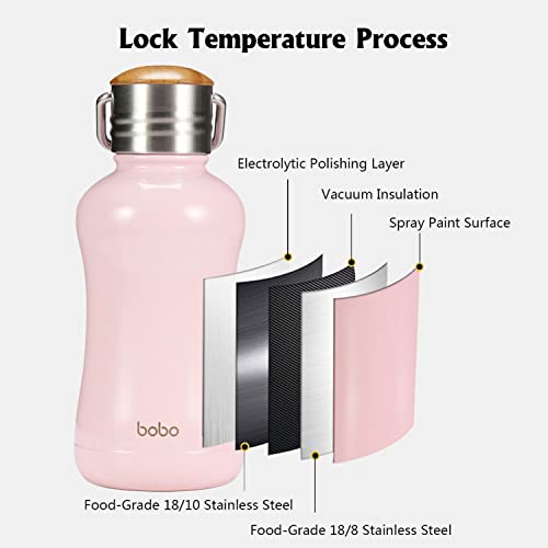 Mini Insulated Water Bottle With Bamboo Lid