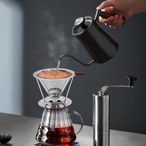 Pour Over Coffee Dripper Stainless Steel Coffee Filter Metal Cone Filter Paperless Reusable Single Cup Maker 1