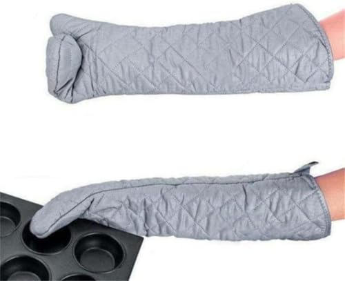 Extra Long 23 Inch Heat Resistant Oven Gloves New Cotton Oven Mitts Kitchen Gloves High Temperature Cooking Tool BBQ Gloves