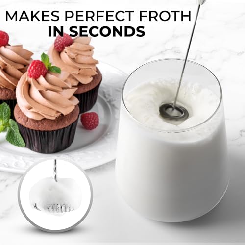 Zulay Powerful Milk Frother for Coffee with Upgraded Titanium Motor