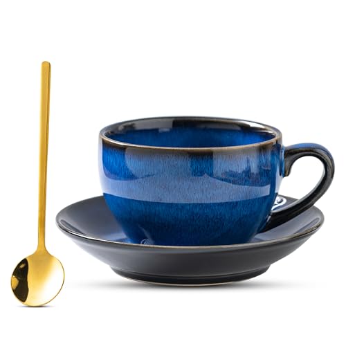 Porcelain Coffee Cup with Saucer Spoon