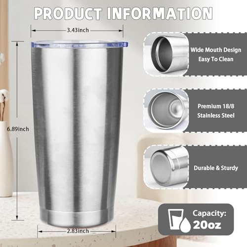 20 oz Tumbler with Lids and Straws