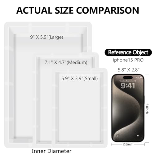 Large Rectangular Resin Molds (3 Count)