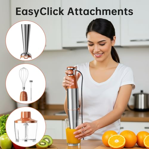 Immersion Blender Handheld Corded Hand Blenders Set 1100W