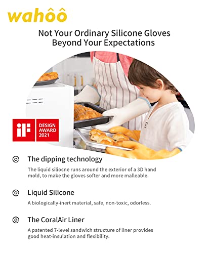 wahoo 12 Inch Liquid Silicone Oven Mitts