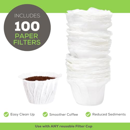 Café Filters Paper Liners for Reusable K (500 Count)