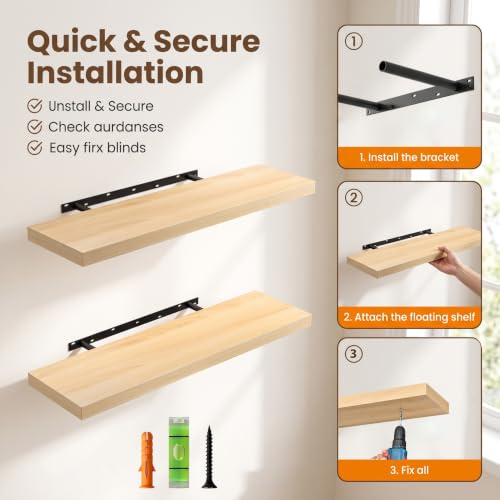 Floating Wall Shelves (2 Count)
