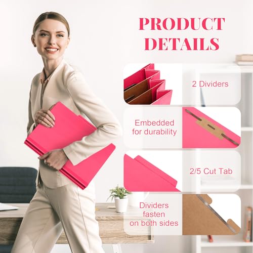 12 Pcs Classification Folders Letter Size Bulk (12 Count)