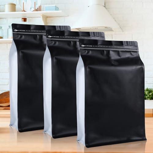 New 2.5 KG Large Capacity Coffee Bags with Valve (50 Count)