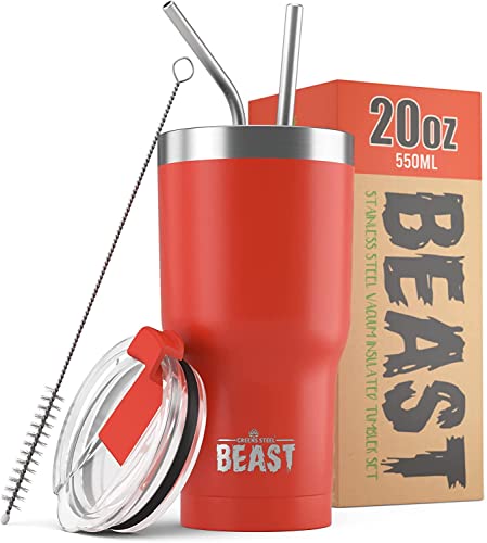 Beast 20 oz Tumbler Stainless Steel Vacuum Insulated Coffee Ice Cup Double Wall Travel Flask