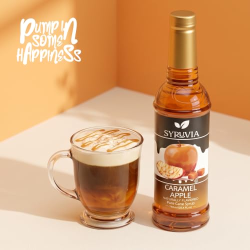 Coffee Syrup Caramel Apple Flavored Syrup for Drinks (25.4 Fl Oz)