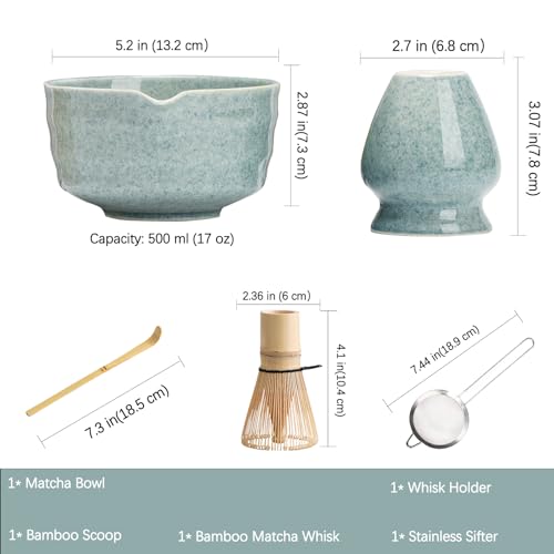 Matcha Set Matcha Whisk Set Includes 17 oz Matcha Bowl