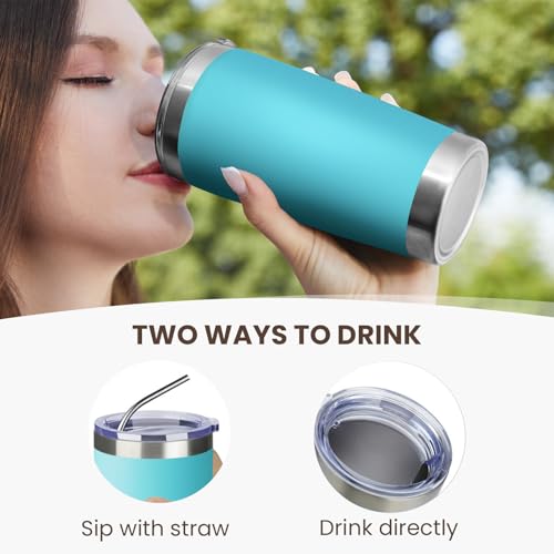 20oz Tumbler 4 Pack Double Wall Vacuum Insulated Travel Mug Bulk (4 Count)