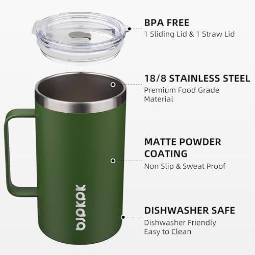 25oz Insulated Coffee Mug with Handle