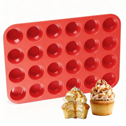 Silicone Muffin Pan Mini 24 Cups