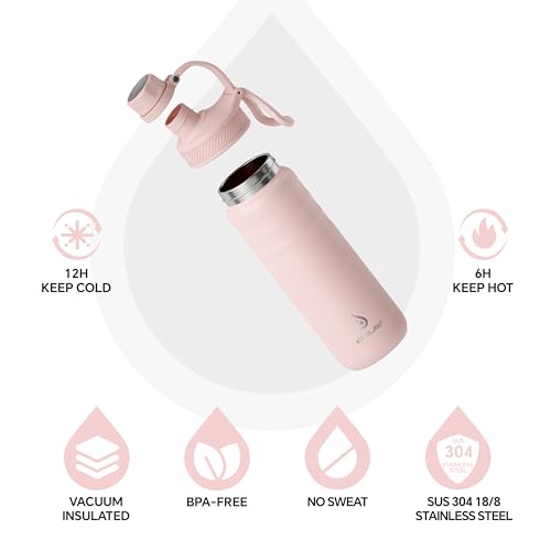 24oz Stainless Steel Insulated Bottle with 2 Leak