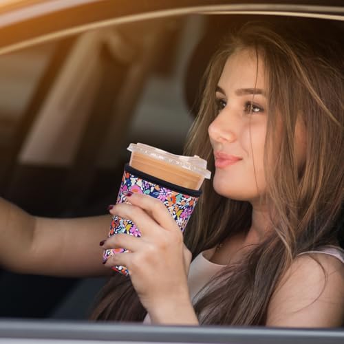 Reusable Insulated Neoprene Iced Coffee Cup Sleeve (3 Count)