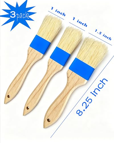 Natural Boar Bristle Pastry Brush (3 Count)