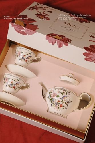 Porcelain Tea Set Adult Ceramic Tea Set European Flower Painting Teapot Cup Saucer Spoon for Women Mom Gift