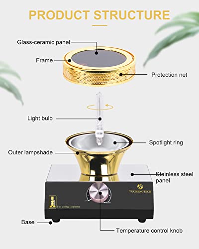 Halogen Beam Heater Burner Smart Siphon Beam Heater for Hario Yama Syphon Coffee Maker