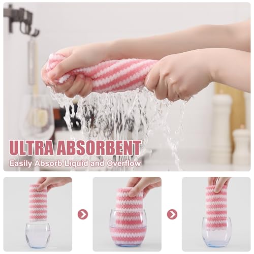 12 Pack Coral Velvet Dish Cloths (12 Count)
