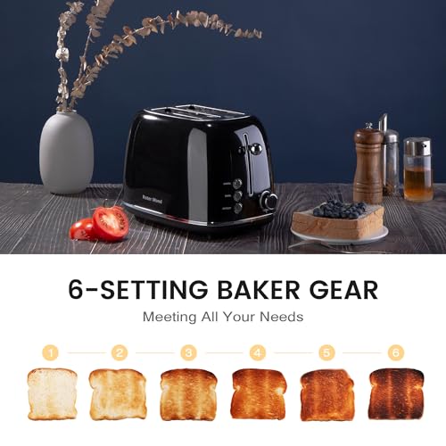 2 Slice Toaster Retro Stainless Steel with Bagel