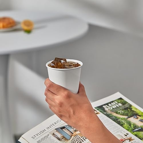 300Pack 10oz Disposable Paper Coffee Cups White Hot Coffee Cups (300 Count)