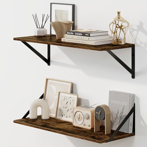Deep Floating Shelves for Wall (2 Count)