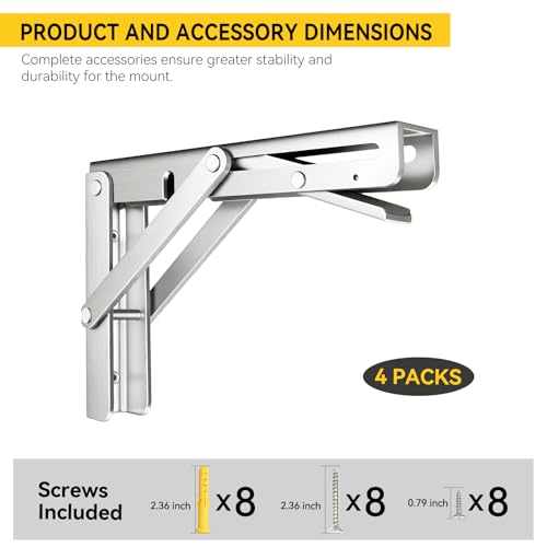 Folding Shelf Brackets (4 Count)