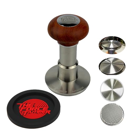 58.35mm TRI Dis Set Reddish Brown Wooden Jellyfish Handle Coffee Tamper