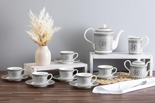 Complete Porcelain Tea Set for 6