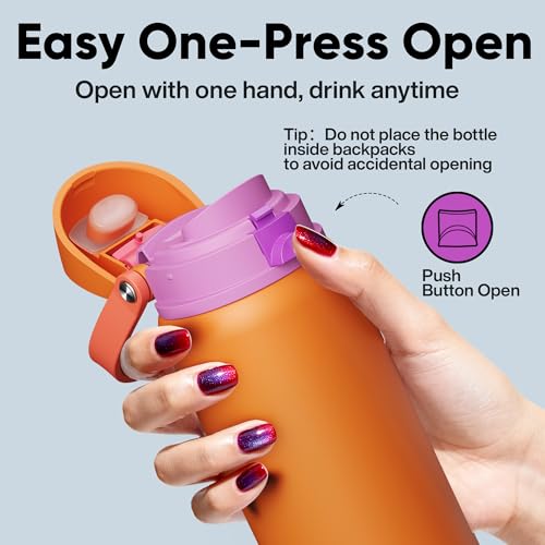 Insulated Water Bottle with Straw