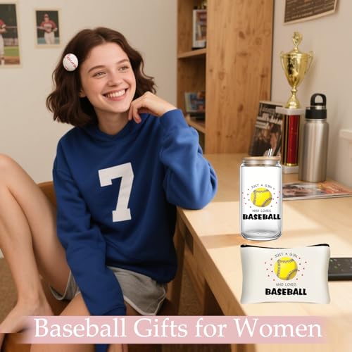 Funny Baseball Birthday Gifts Set for Women Girls Baseball Coach Player
