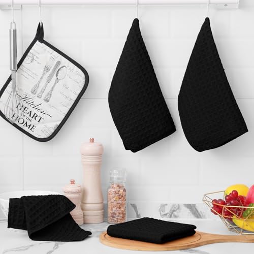 Microfiber Waffle Weave Kitchen Dish Cloths (12 Count)