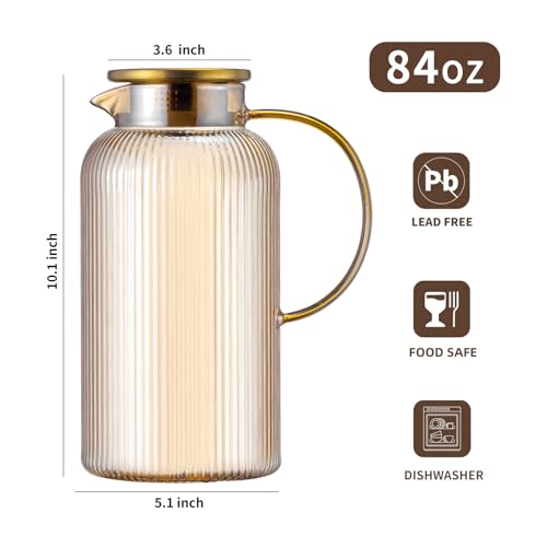 Glass Pitcher with Lid