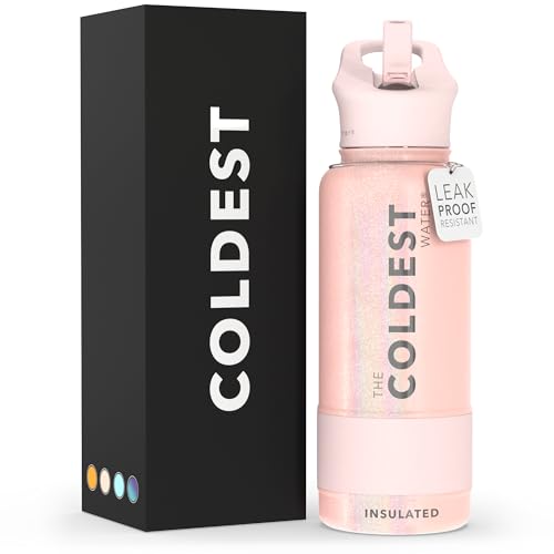 Coldest Insulated Water Bottle with Straw Lid