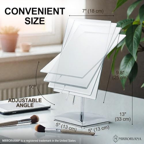 Large Table Desk Mirror with Stand