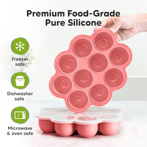 Silicone Food Freezer Trays with Lid