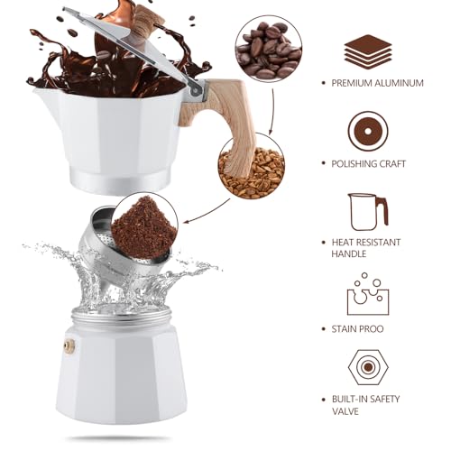 Stovetop Espresso Maker 3 Cups Moka Pot Cuban Coffee Maker Stovetop Coffee Maker Moka Italian Espresso