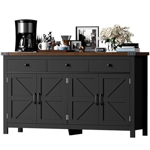 63" Sideboard Buffet Cabinet with Storage
