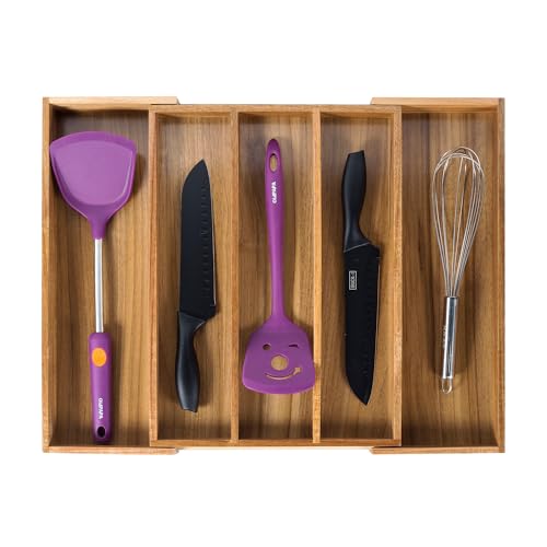 Acacia Kitchen Drawer Organizer Expandable
