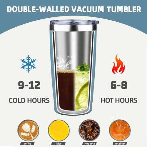 20 oz Tumbler with Lids and Straws