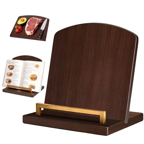 Beautiful Cookbook Stand with Removable Cutting Board