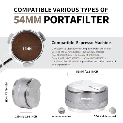 54mm Coffee Distributor and Tamper