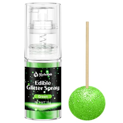 Green Edible Glitter Spray