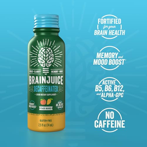 Decaf Peach Mango Nootropic Supplement Shot (30 Fl Oz)