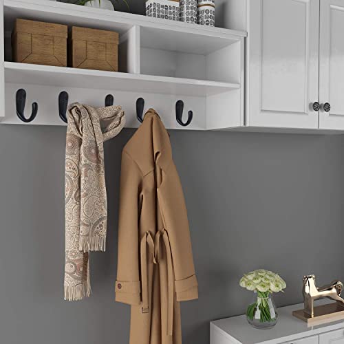 20PCS Coat Hooks Wall Mounted Black Single Prong Robe Hook (20 Count)