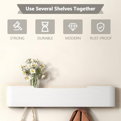 Wall Mounted Coat Rack with Shelf
